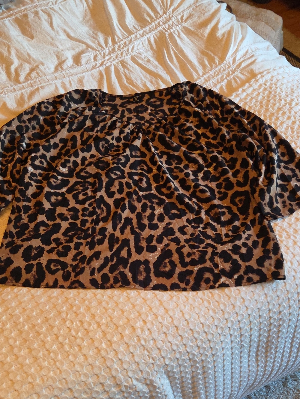 SHEIN Brown and Black Leopard Print Blouse